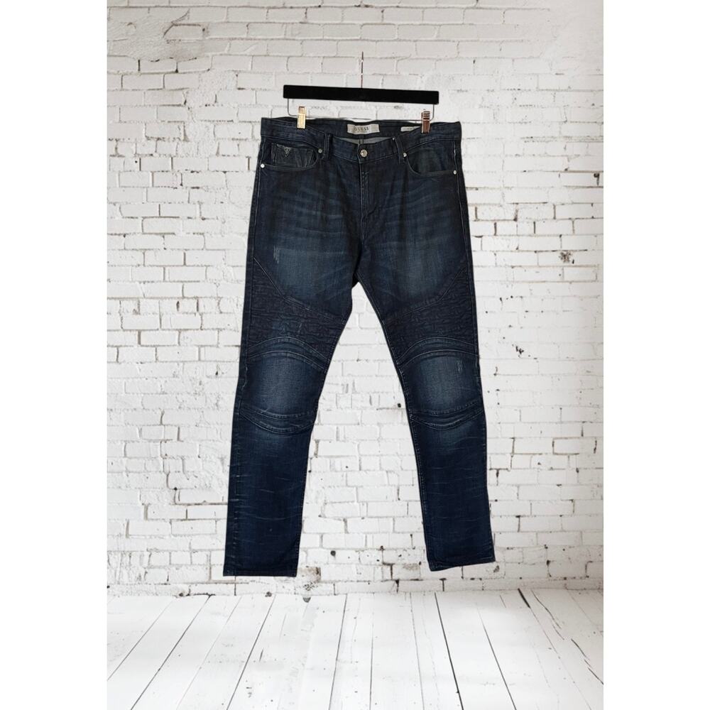 Guess Slim Tapered Blue Jeans 36 x 30 Men's